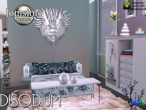 Sims 4 Disodium bedroom by jomsims at TSR