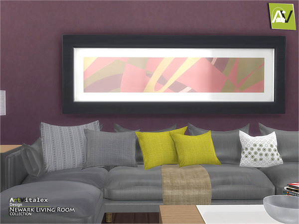 Sims 4 Newark Living Room by ArtVitalex at TSR
