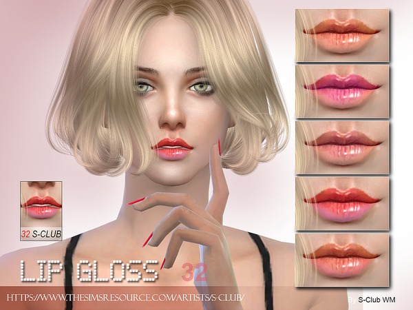 Sims 4 Lipstick 32 by S Club WM at TSR