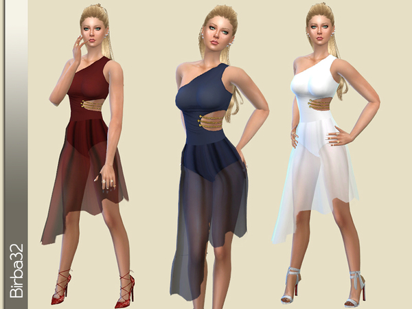 Sims 4 Private Club Dress by Birba32 at TSR