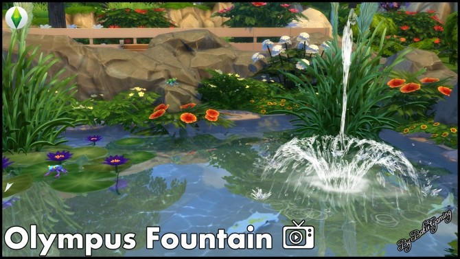 Sims 4 Olympus Fountain by Bakie at Mod The Sims