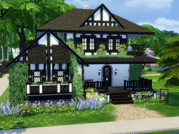 Sims 4 Kres two storey house by marychabb at TSR