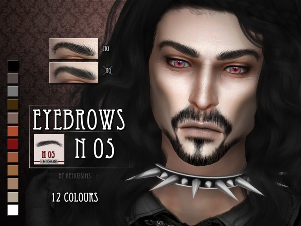 Sims 4 Eyebrows N05 by RemusSirion at TSR