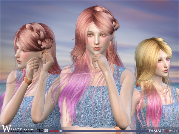 Sims 4 HAIR TEO 101 F by wingssims at TSR