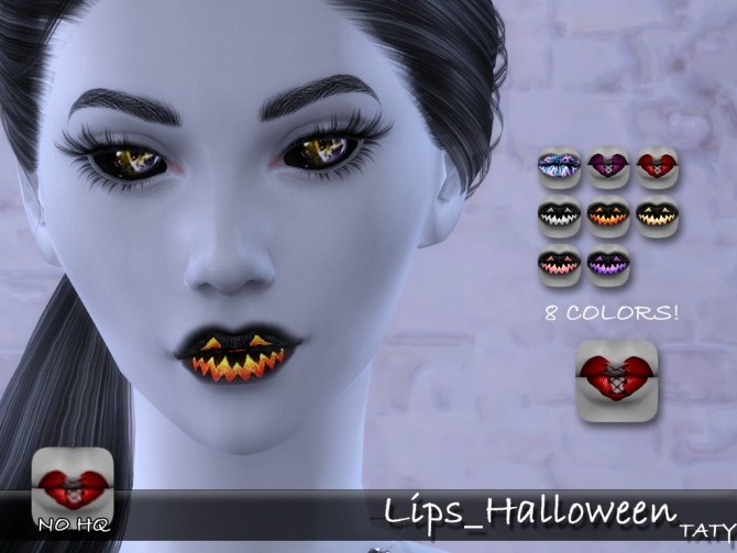 Sims 4 Halloween lips by Taty86 at SimsWorkshop