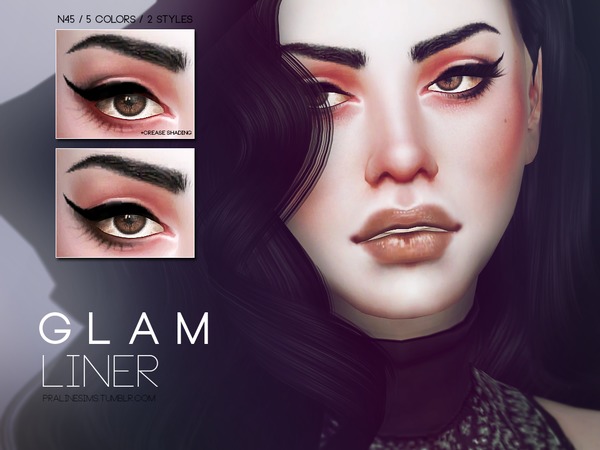 Sims 4 Glam Liner N45 by Pralinesims at TSR