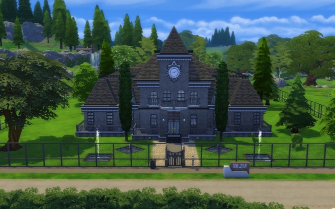 Sims 4 Greystone Asylum mansion by TaijaT at Mod The Sims