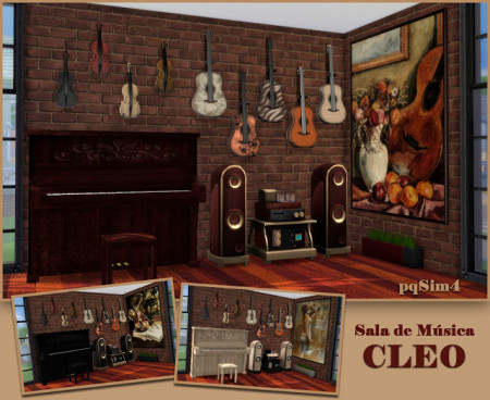 Cleo music room by Mary Jiménez at pqSims4