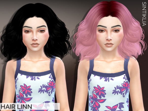 Sims 4 Child hair Linn by Sintiklia at TSR