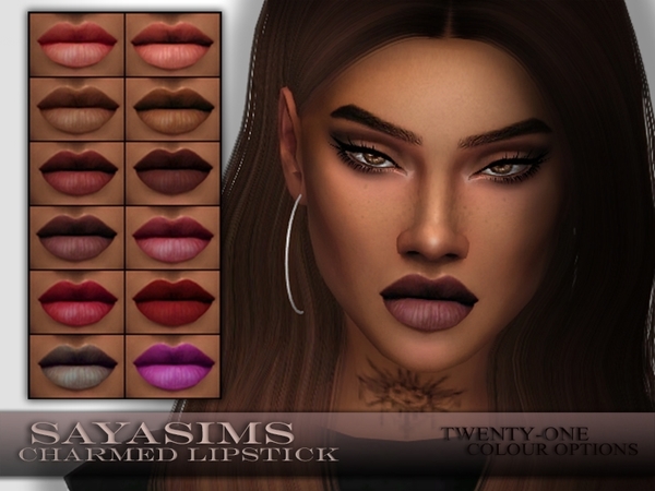 Sims 4 Charmed Lipstick by SayaSims at TSR