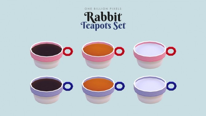 Sims 4 Rabbit Teapots Set at One Billion Pixels