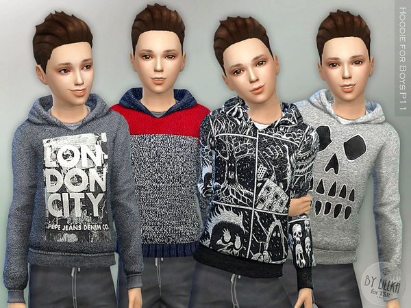 Sims 4 Hoodie for Boys P11 by lillka at TSR
