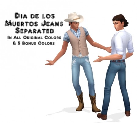 Dia de los Muertos Jeans Separated by VentusMatt at Mod The Sims