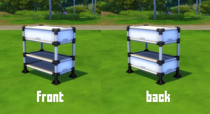 Sims 4 Decluttered GTW Three Tiered Computer Rack Made Usable by IAmDeath at Mod The Sims