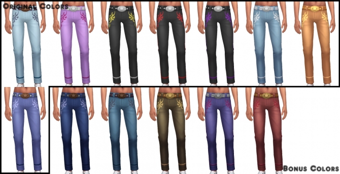 Dia de los Muertos Jeans Separated by VentusMatt at Mod The Sims » Sims ...