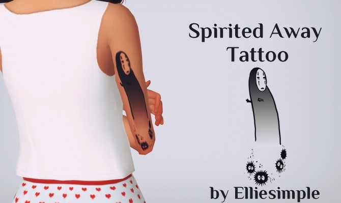 Sims 4 Spirited Away Tattoo at Elliesimple