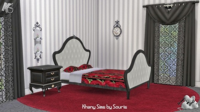 Sims 4 French bedroom by Souris at Khany Sims