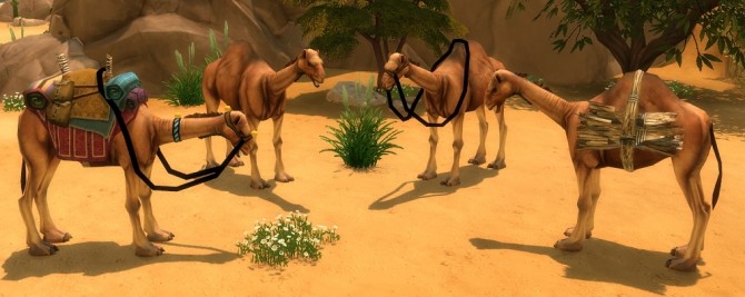 Sims 4 Camels Titan Quest conversion by BigUglyHag at SimsWorkshop