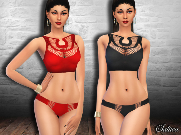 Sims 4 Cut Out Swim and Sleep Suit by Saliwa at TSR