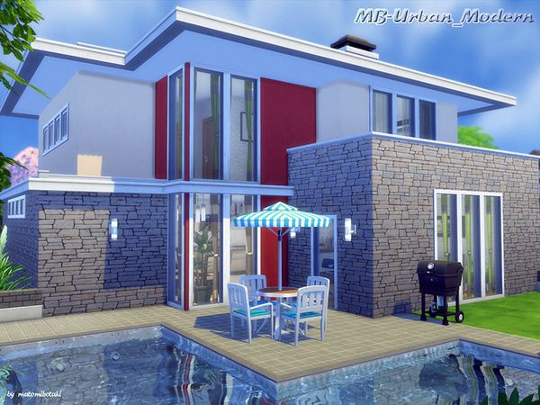 Sims 4 MB Urban Modern house by matomibotaki at TSR