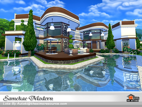 Sims 4 Samekae Modern house by autaki at TSR