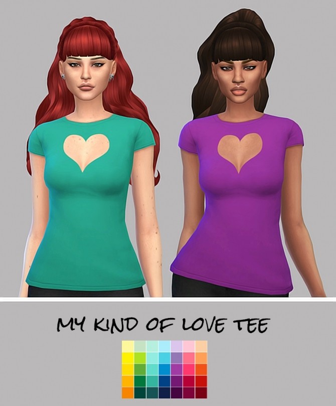 Sims 4 My Kind Of Love Tee at Maimouth Sims4