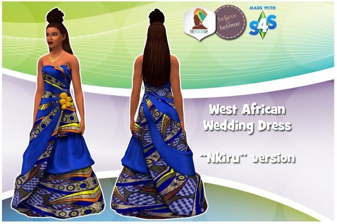 Sims 4 West African Wedding Dress at The African Sim