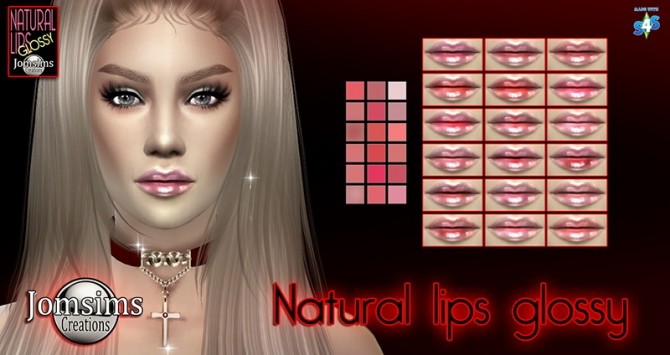 Sims 4 Natural glossy lips at Jomsims Creations