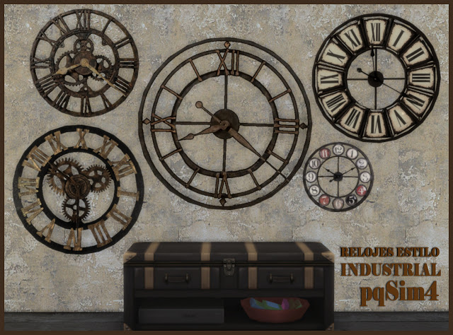 Sims 4 Wall clocks by Mary Jiménez at pqSims4