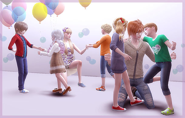 Sims 4 Balloon poses 03 at A luckyday
