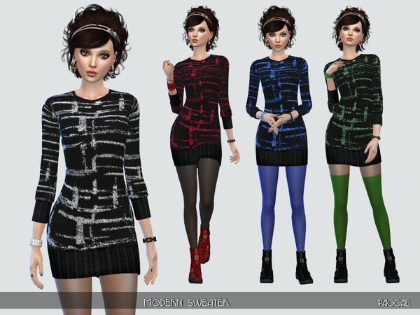 Sims 4 Modern Sweater by Paogae at TSR