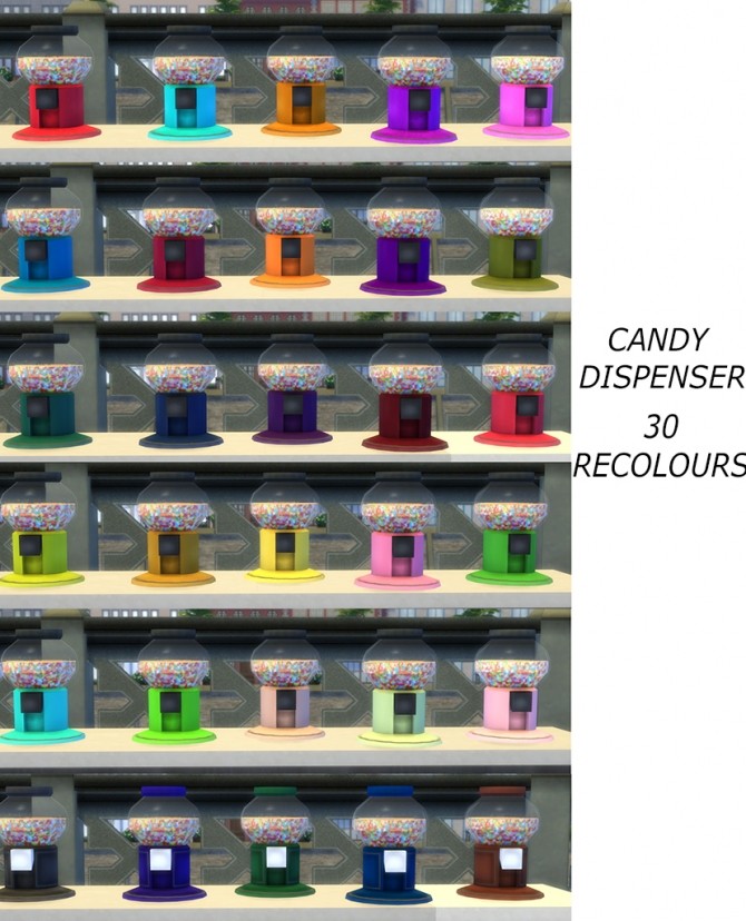 Sims 4 Functional candy Dispenser with Edible Candies by icemunmun at Mod The Sims