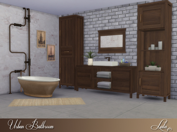 Sims 4 Urban Bathroom by Lulu265 at TSR