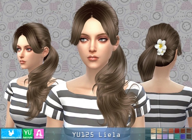 Sims 4 YU125 Liela hair (Pay) at Newsea Sims 4