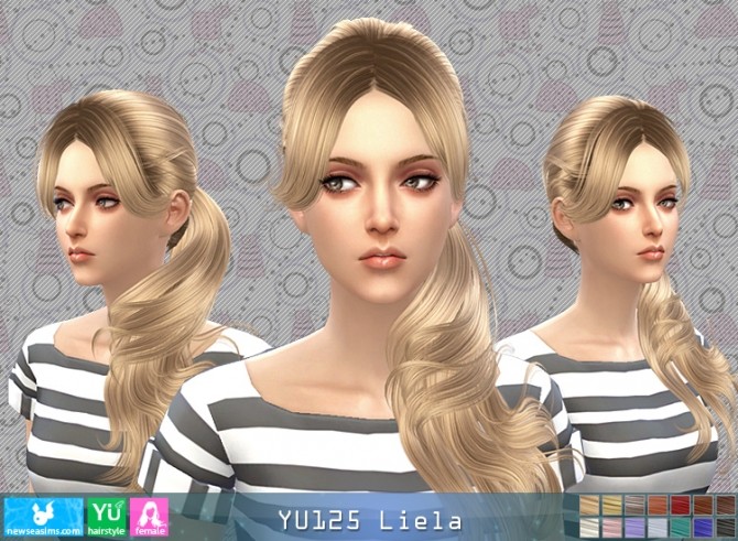 Sims 4 YU125 Liela hair (Pay) at Newsea Sims 4