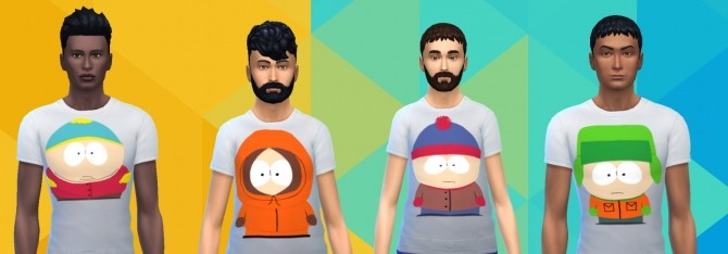 Sims 4 South Park shirt by Alfredlovessims at SimsWorkshop