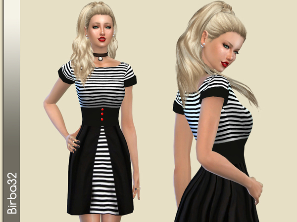 Sims 4 Marina dress by Birba32 at TSR