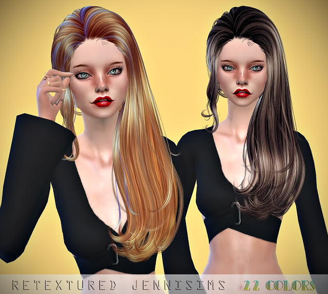 Sims 4 Newsea Chantal and Jamesina hair retextures at Jenni Sims