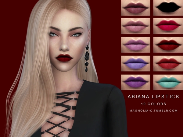 Sims 4 Ariana Lipstick by magnolia c at TSR