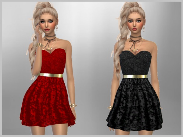 Sims 4 Romantic Dress by SweetDreamsZzzzz at TSR