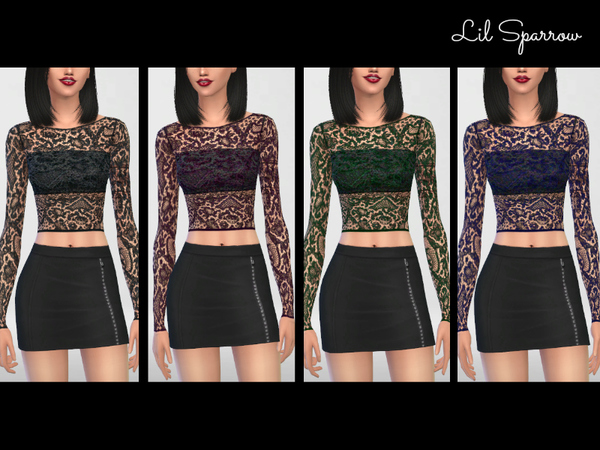 Sims 4 Nora Blouse by Lil Sparrow at TSR