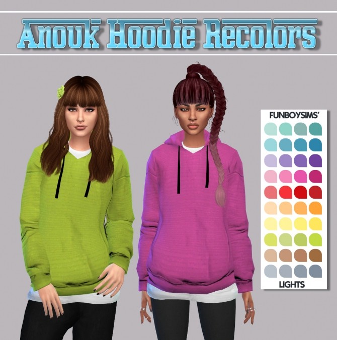 Sims 4 Anouk Hoodie at Maimouth Sims4