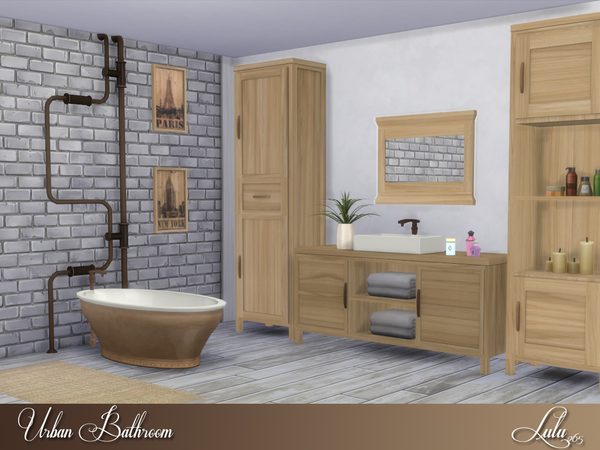 Sims 4 Urban Bathroom by Lulu265 at TSR