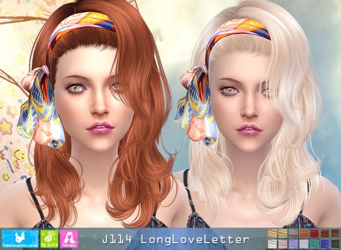 Sims 4 J114 LongLoveLetter hair (Pay) at Newsea Sims 4