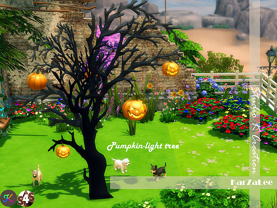 Sims 4 Pumpkin light tree at Studio K Creation