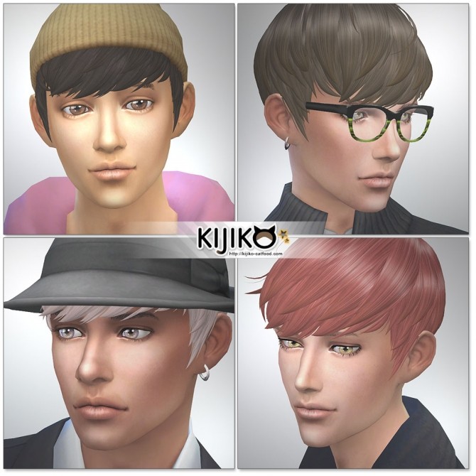 Sims 4 Osomatsu short hair at Kijiko