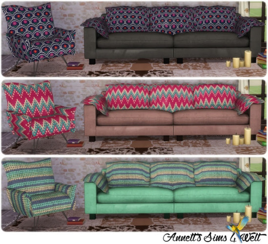 TS3 to TS4 Conversion Sofa & Armchair Diesel at Annett’s Sims 4 Welt ...