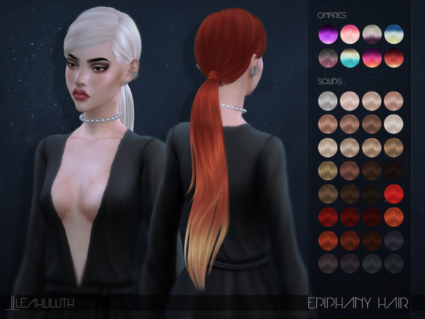 Sims 4 Epiphany Hair by Leah Lillith at TSR