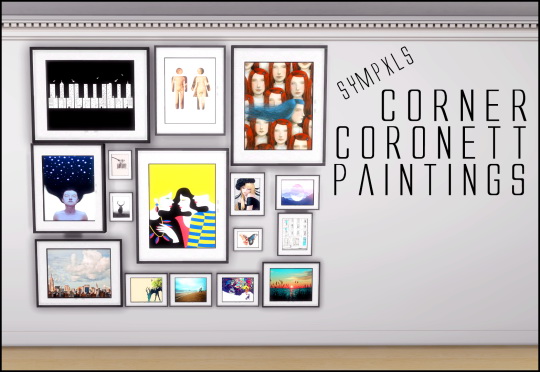 Sims 4 Corner Coronett Paintings by Sympxls at SimsWorkshop