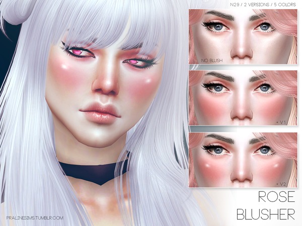 Sims 4 Rose Blusher N29 by Pralinesims at TSR